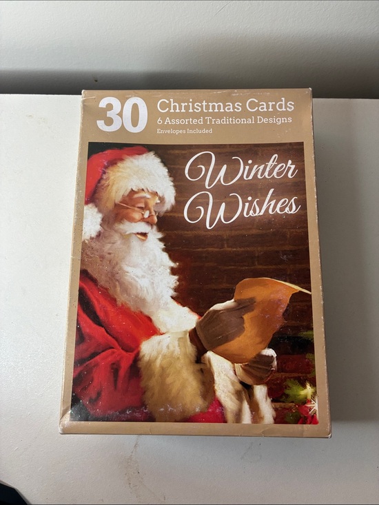 Other - Winter Wishes Christmas Assorted Cards 30 Pack New In Box 6 Designs